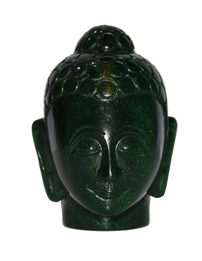 Green Aventurine Buddha Head - Height - 90 MM