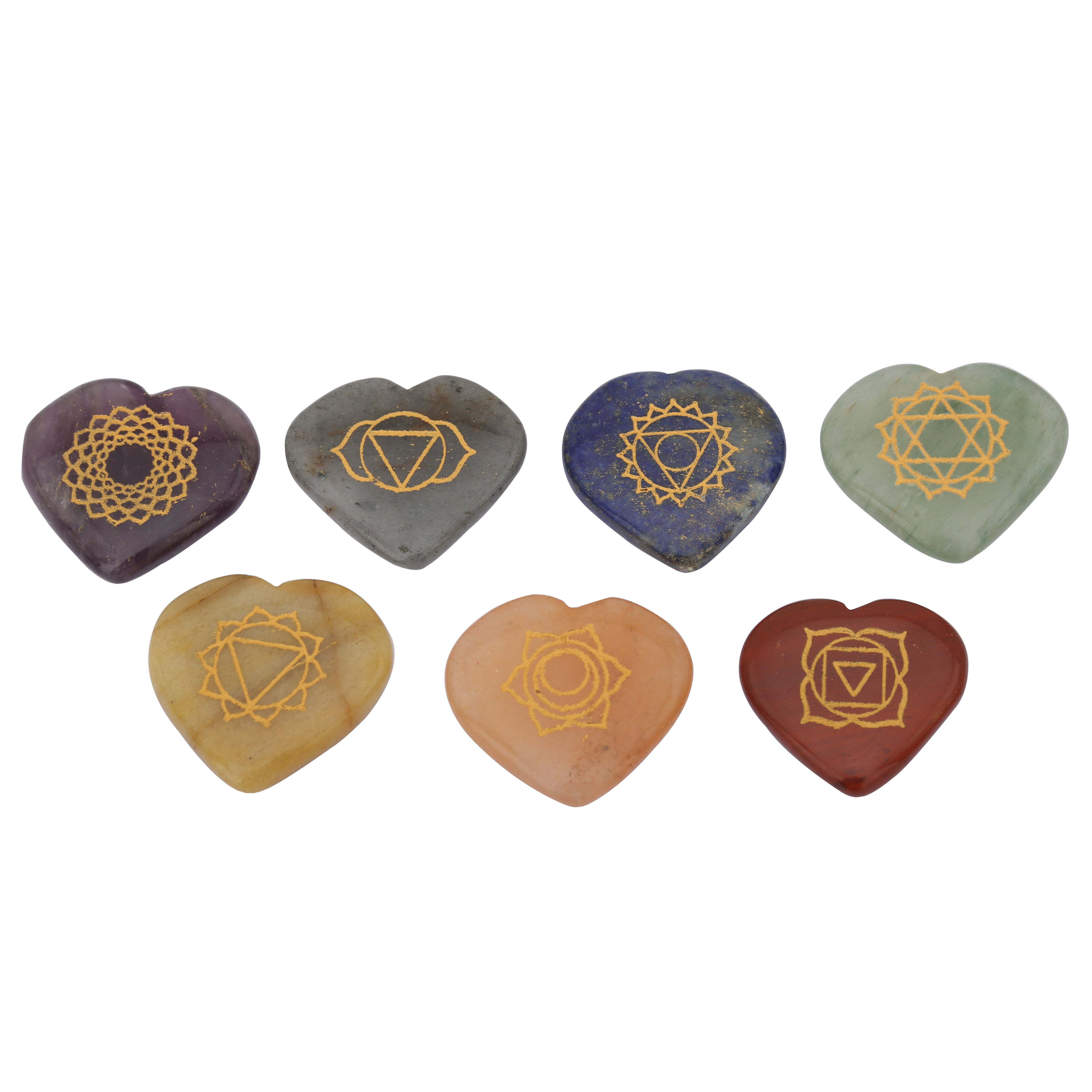 Healing Crystals - Wholesale Seven Chakra Heart Reiki Set