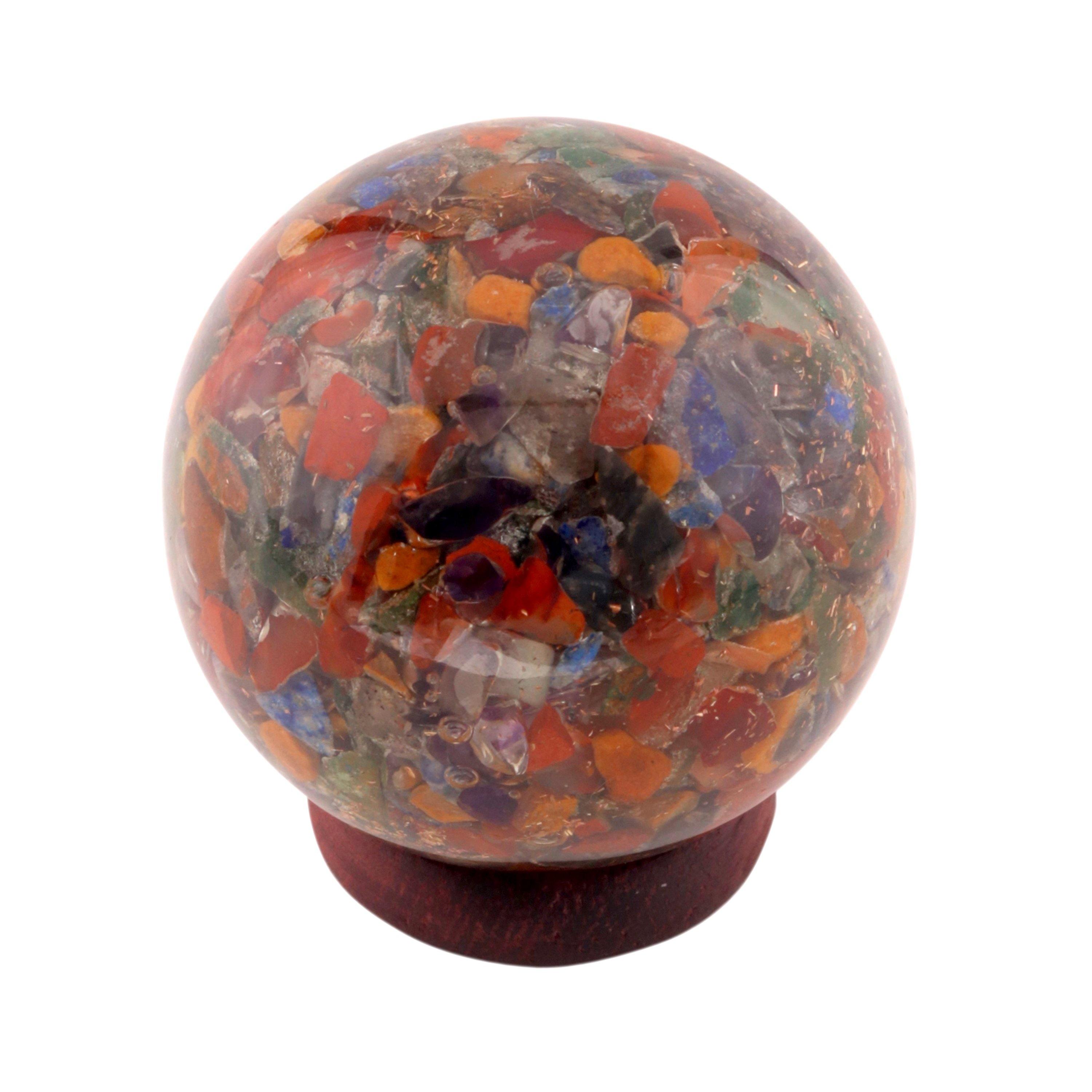 Healing Crystals - Seven Chakra Orgone Mix Sphere 1 Kg Lot