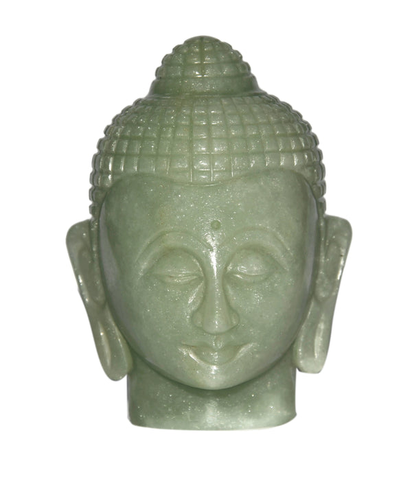 Green Aventurine Buddha Head