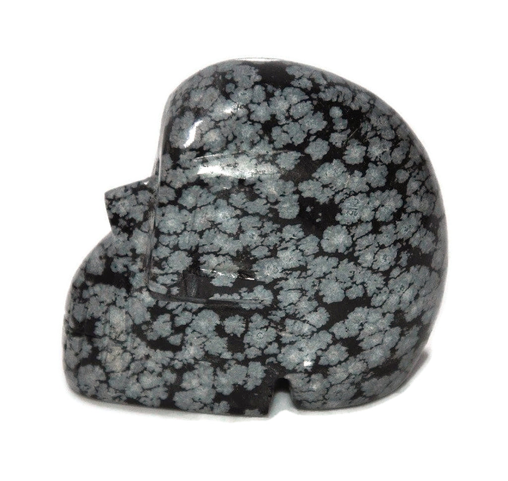 Snowflake Obsidian Skull