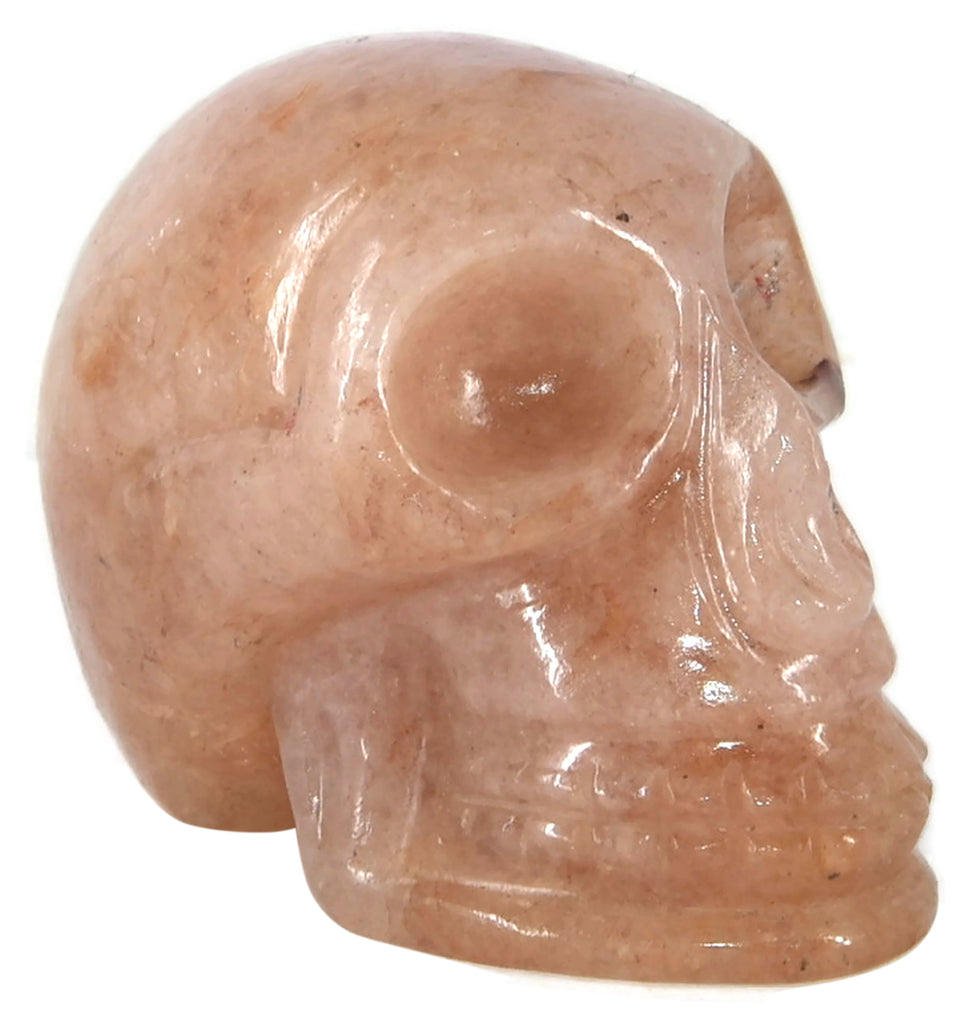 Peach Moonstone Skull