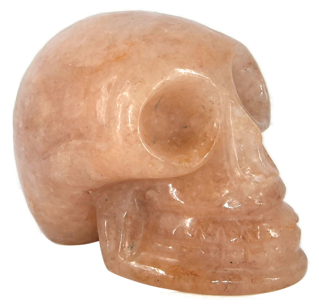 Peach Moonstone Skull