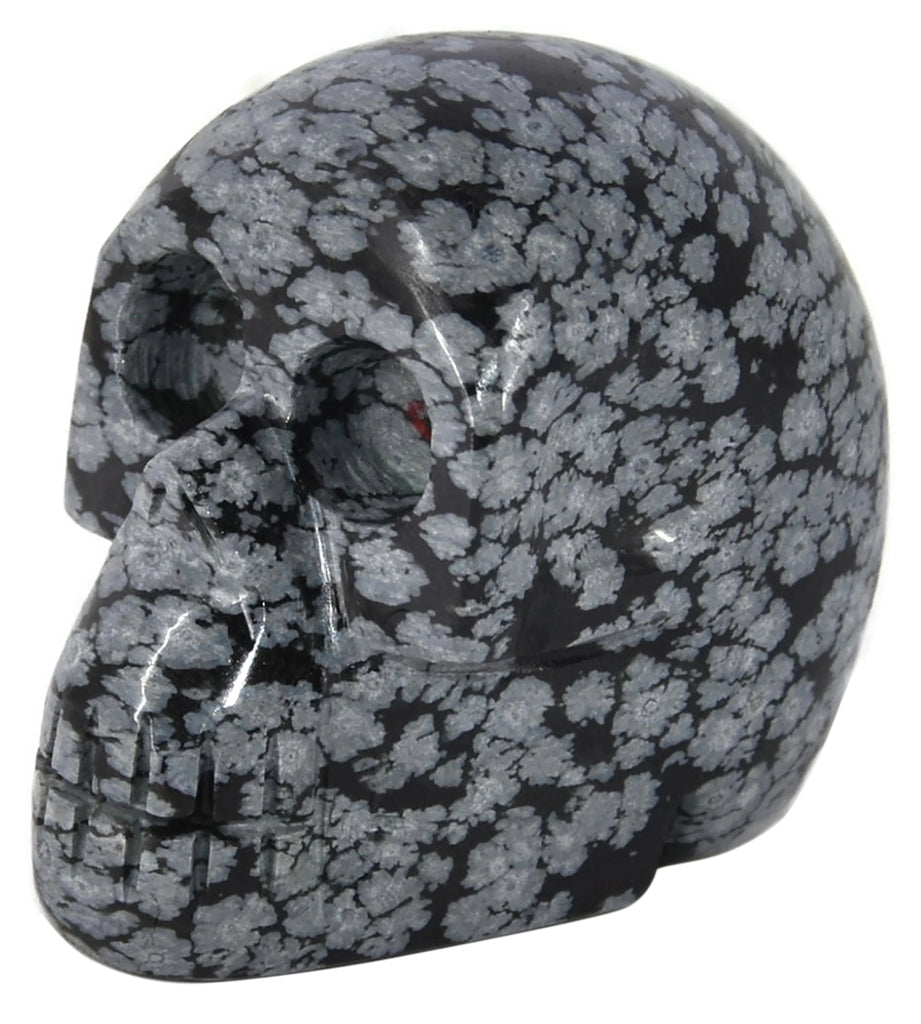 Snowflake Obsidian Skull