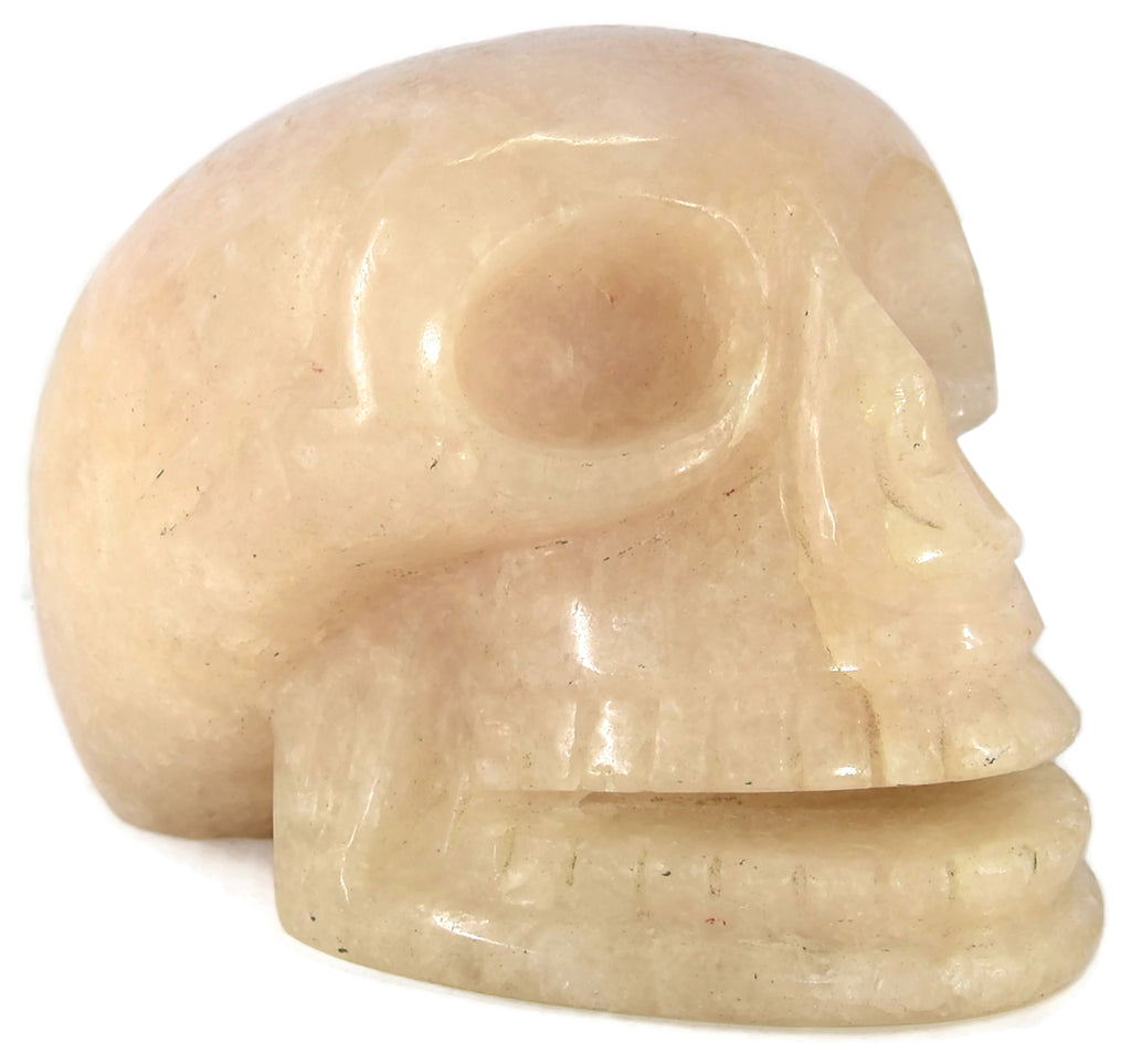 Peach Moonstone Skull
