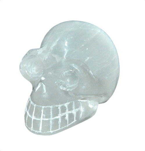White Selenite Skull