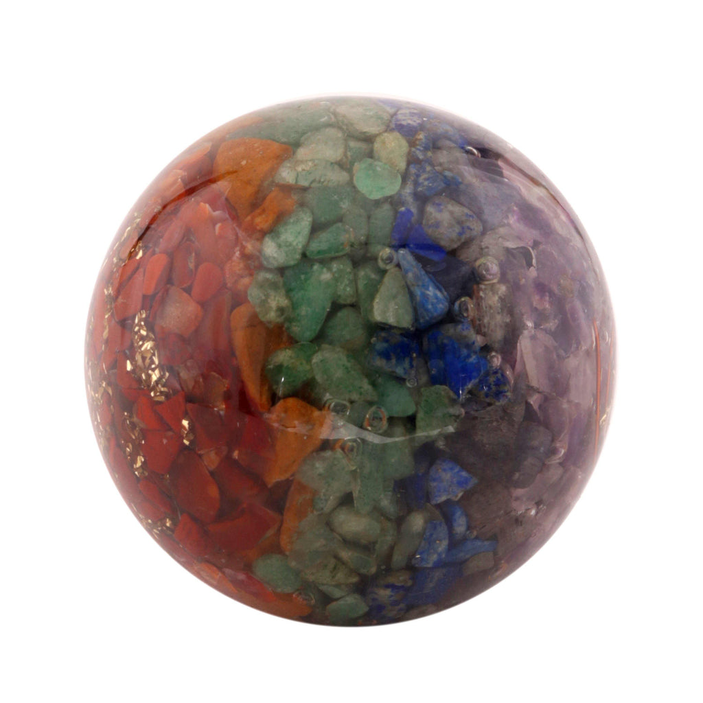 Healing Crystals - Seven Chakra Orgone Layer Sphere 1 Kg Lot