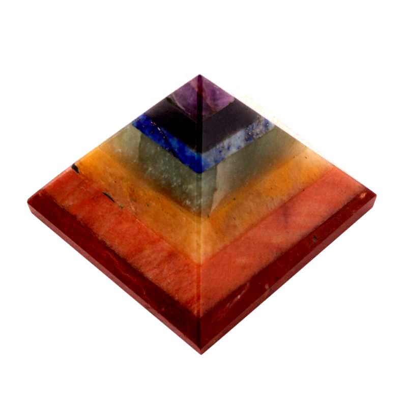 Seven Chakra Bonded Pyramid 2 Inches Per Kg