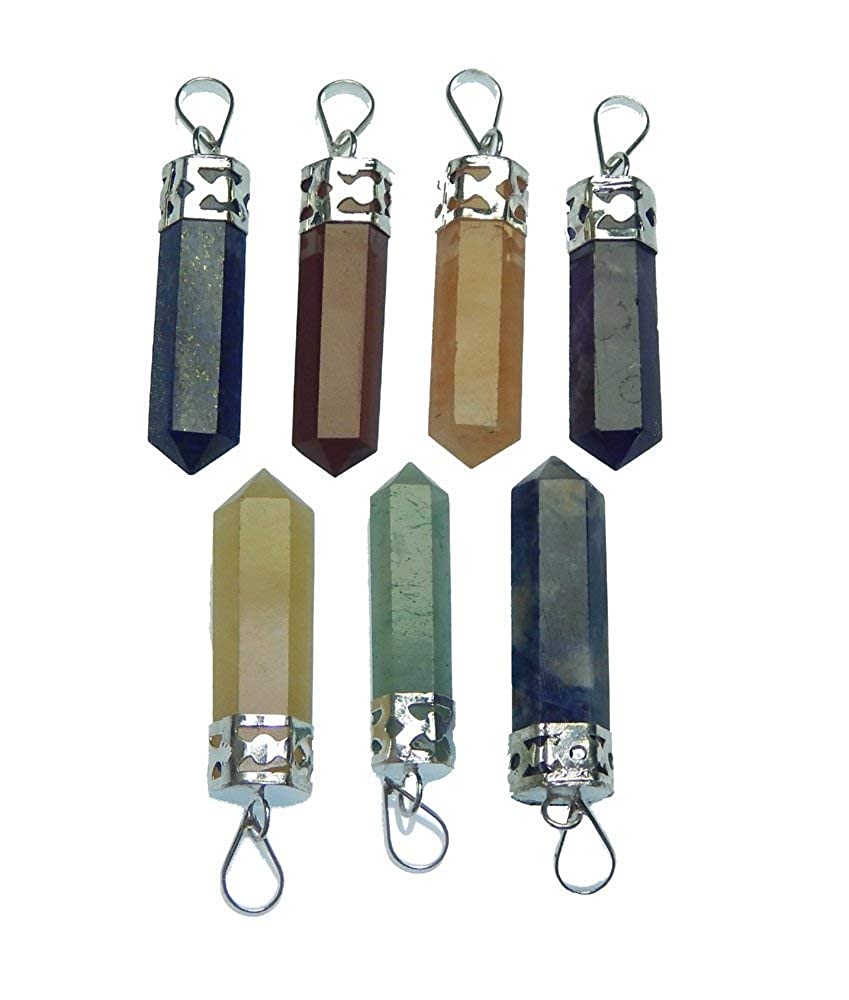 Healing Crystals - Wholesale Seven Chakra Pencil Pendant Set