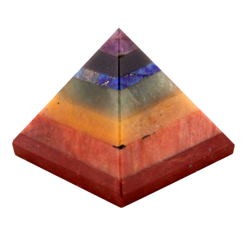 Seven Chakra Bonded Pyramid 2 Inches Per Kg