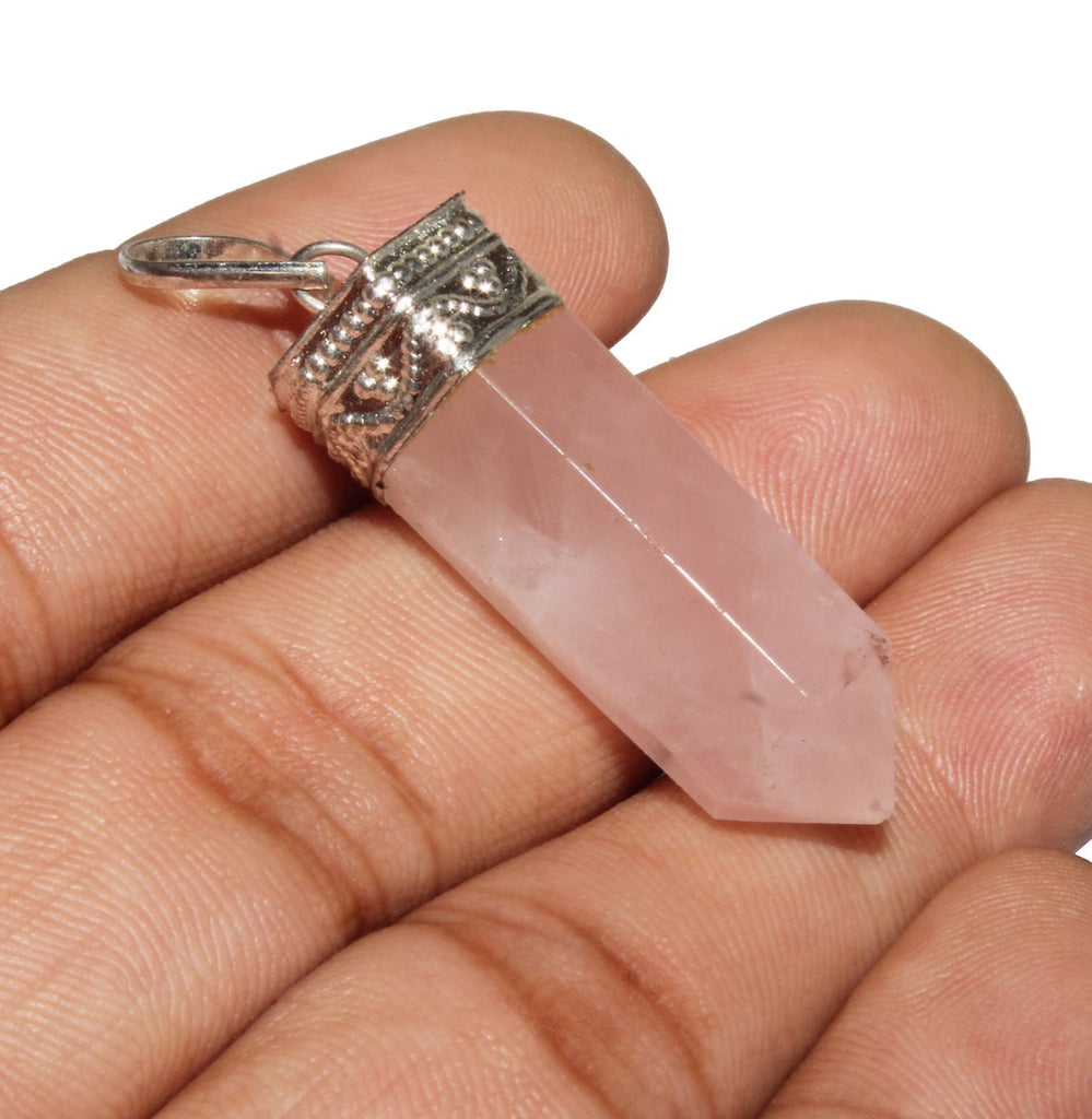 Healing Crystals - Wholesale Rose Quartz Crystal Pencil Pendant