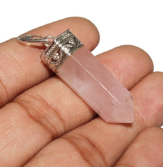 Healing Crystals - Wholesale Rose Quartz Crystal Pencil Pendant