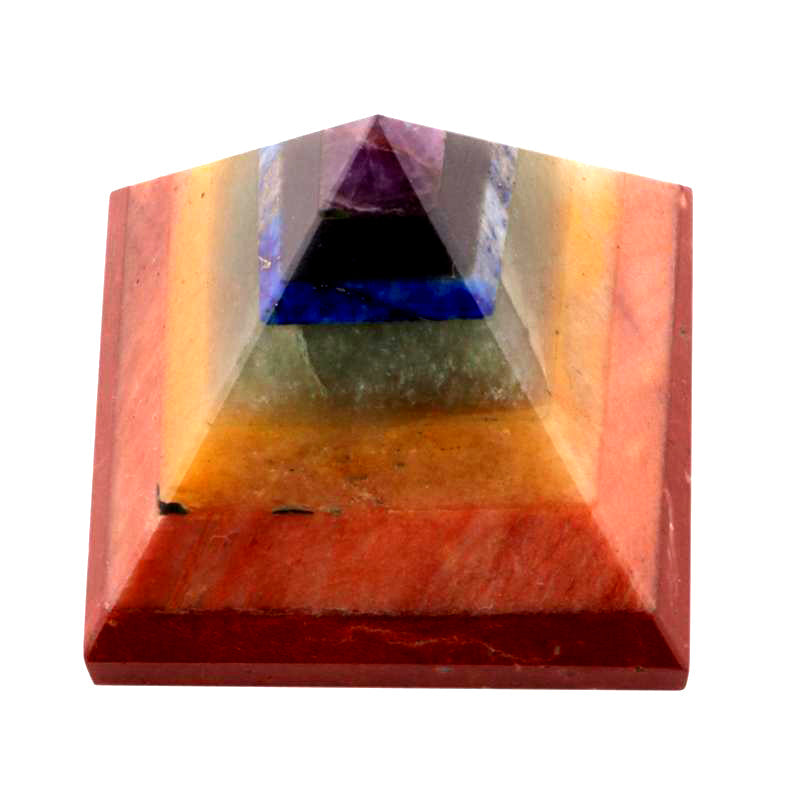 Seven Chakra Bonded Pyramid 2 Inches Per Kg