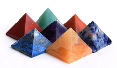 Healing Crystals - Wholesale Seven Chakra Pyramid Set 1 Inches