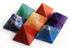 Healing Crystals - Wholesale Seven Chakra Pyramid Set 1 Inches