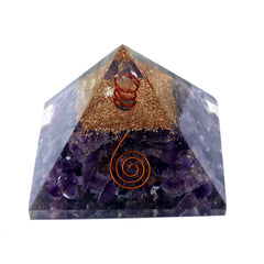 Healing Crystals - Amethyst Orgone Pyramid 65-75 MM