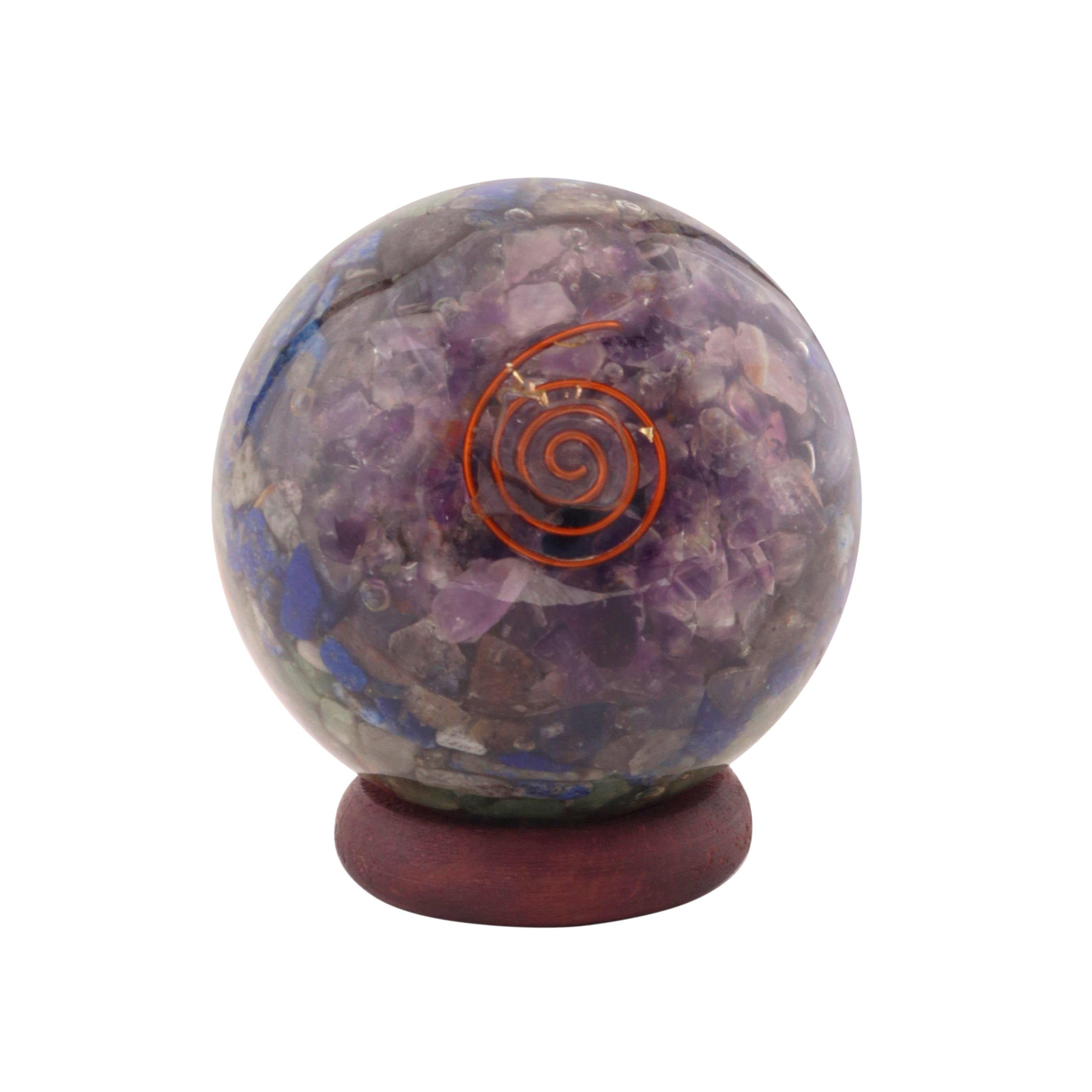 Healing Crystals - Seven Chakra Orgone Layer Sphere 1 Kg Lot