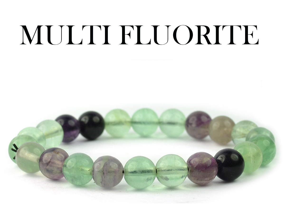 Healing Crystals - Wholesale Multi Fluorite Crystal Stone Bracelet 