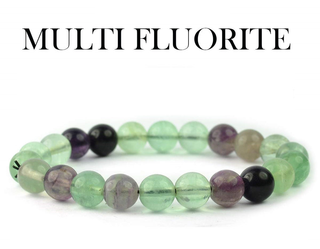 New Multi Fluorite Bracelet - A Brain Stone Reiki Healing Aura Chakra  Crystal