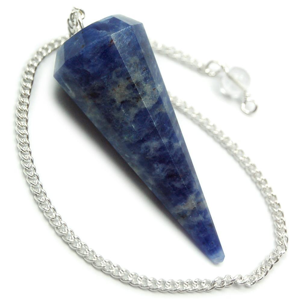 Healing Crystals - Wholesale Sodalite 6 Faceted Pendulum