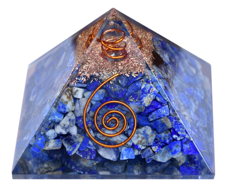 Healing Crystals - Lapis Lazuli Orgone Gemstone Pyramid 50-60 MM