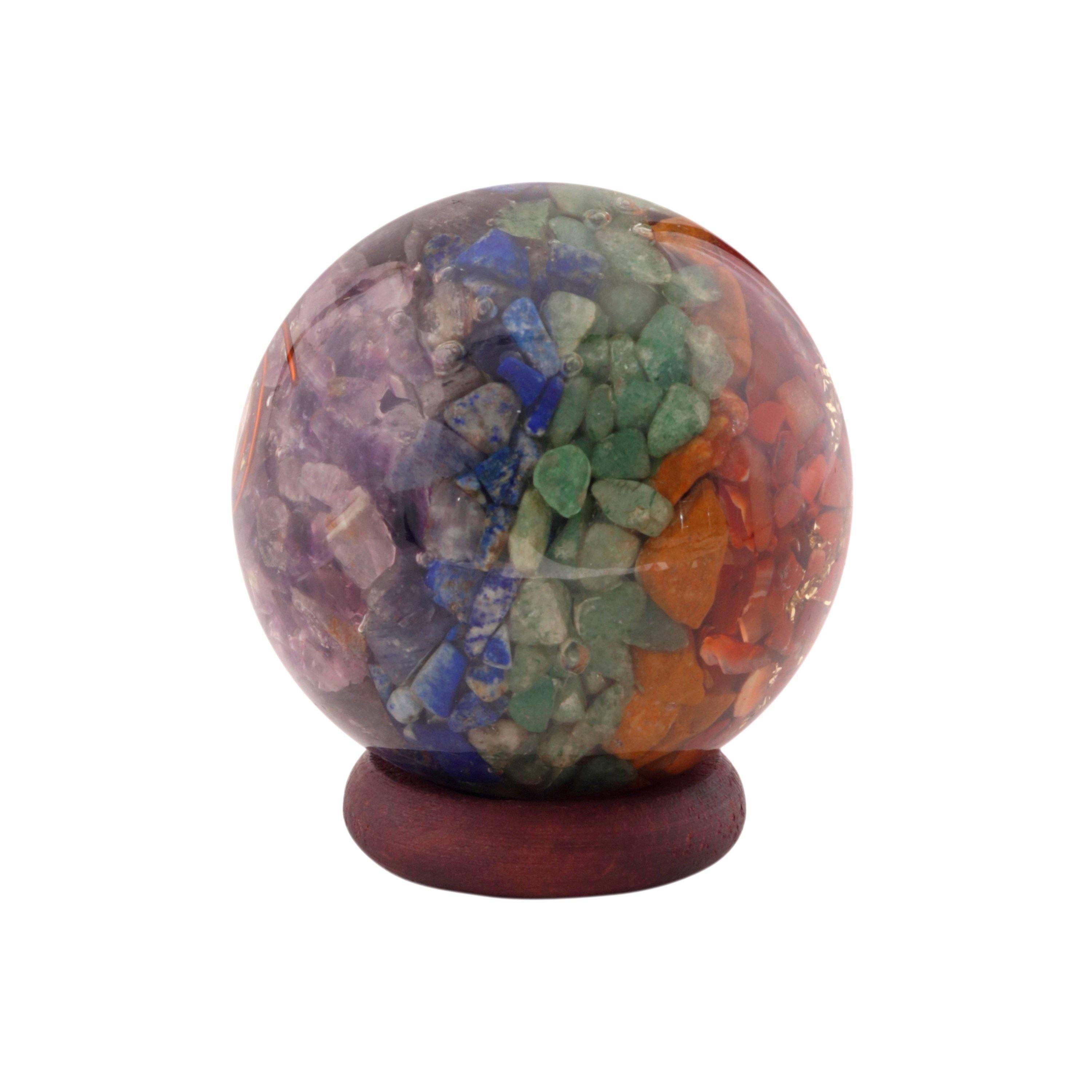 Healing Crystals - Seven Chakra Orgone Layer Sphere 1 Kg Lot