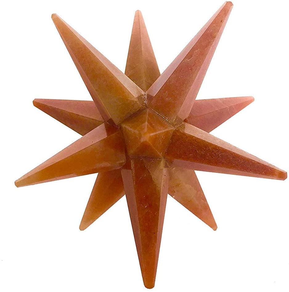 Healing Crystals - Wholesale Red Aventurine 12 Point Merkaba