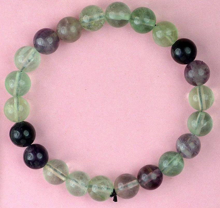 Healing Crystals - Wholesale Multi Fluorite Crystal Stone Bracelet 