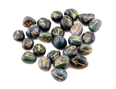 Healing Crystals - Blood Stone Rune Stone Set