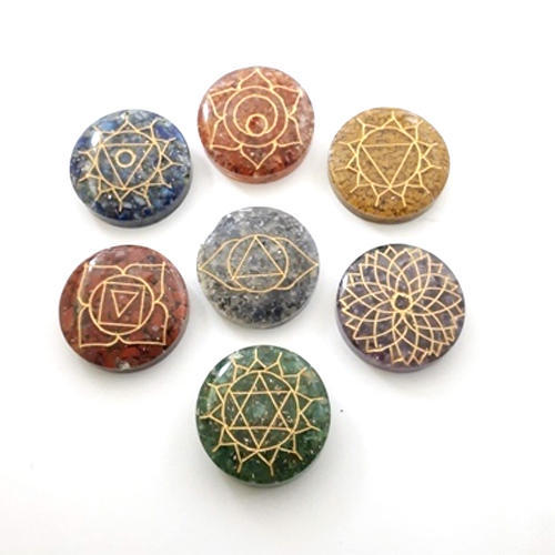 Healing Crystals - Wholesale Seven Chakra Orgone Round Set