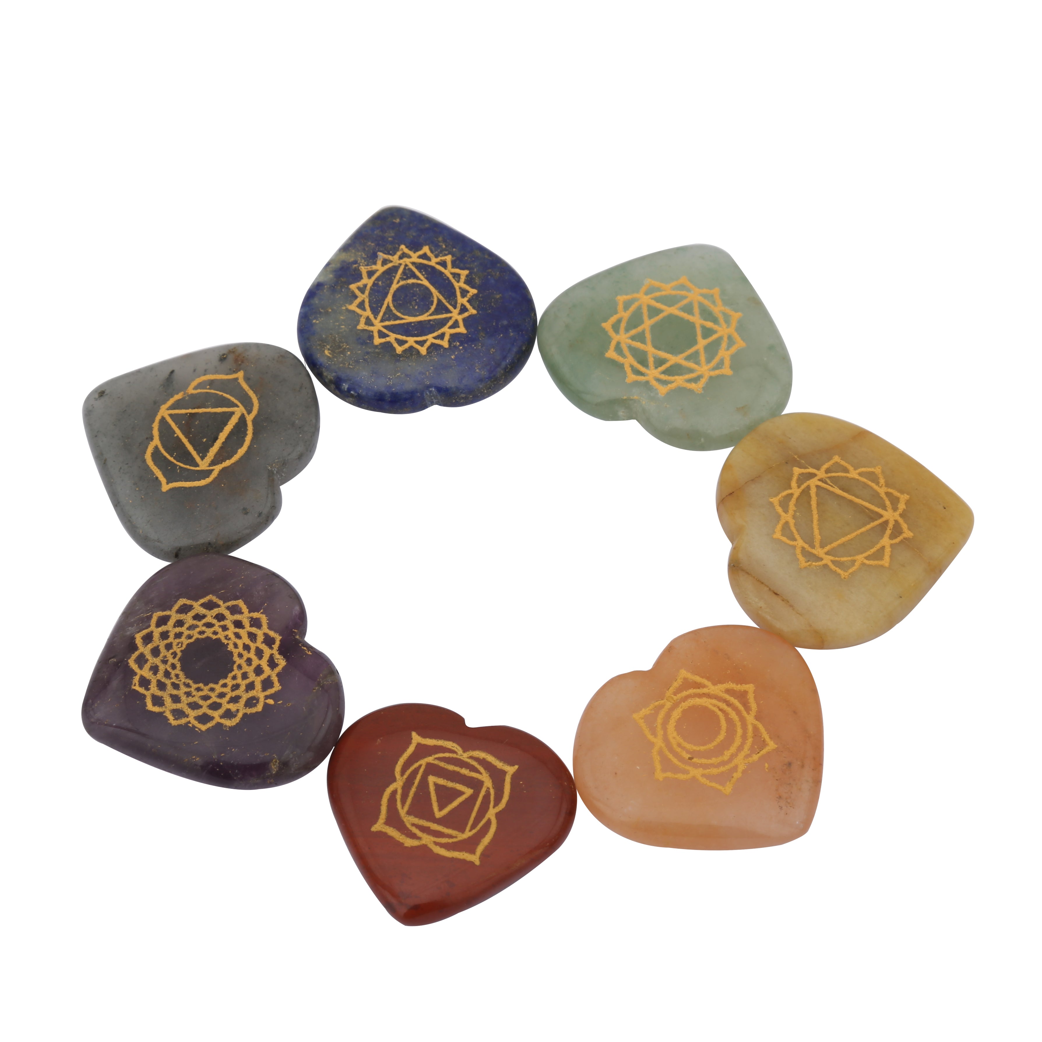 Healing Crystals - Wholesale Seven Chakra Heart Reiki Set