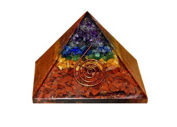Seven Chakra Original Orgone Pyramid 1 Inches