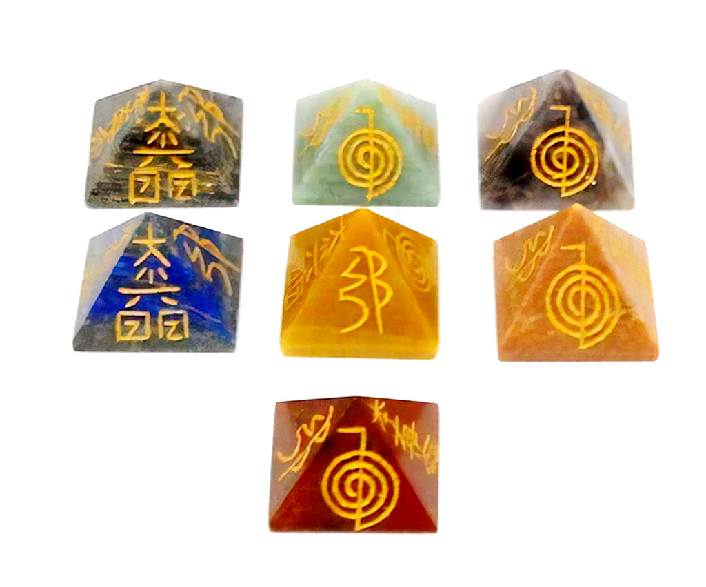 Seven Chakra Reiki Pyramid Set