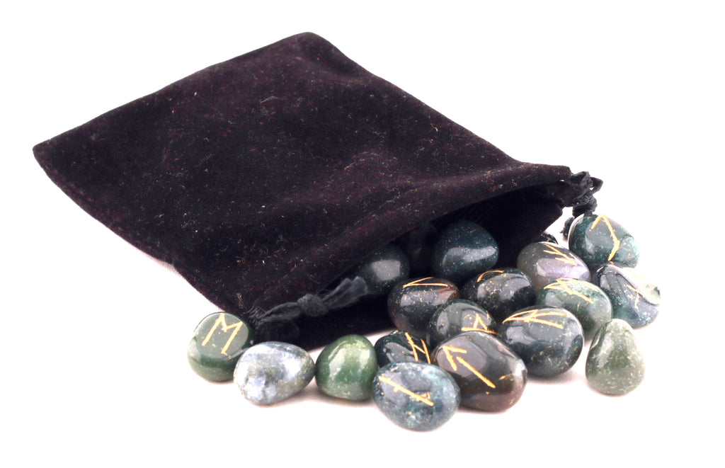 Healing Crystals - Blood Stone Rune Stone Set
