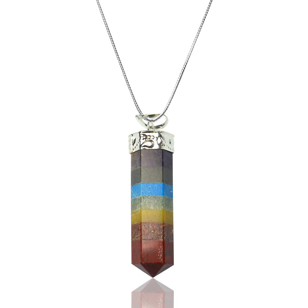 Healing Crystals - Wholesale Seven Chakra Pencil Pendant | USA & UK