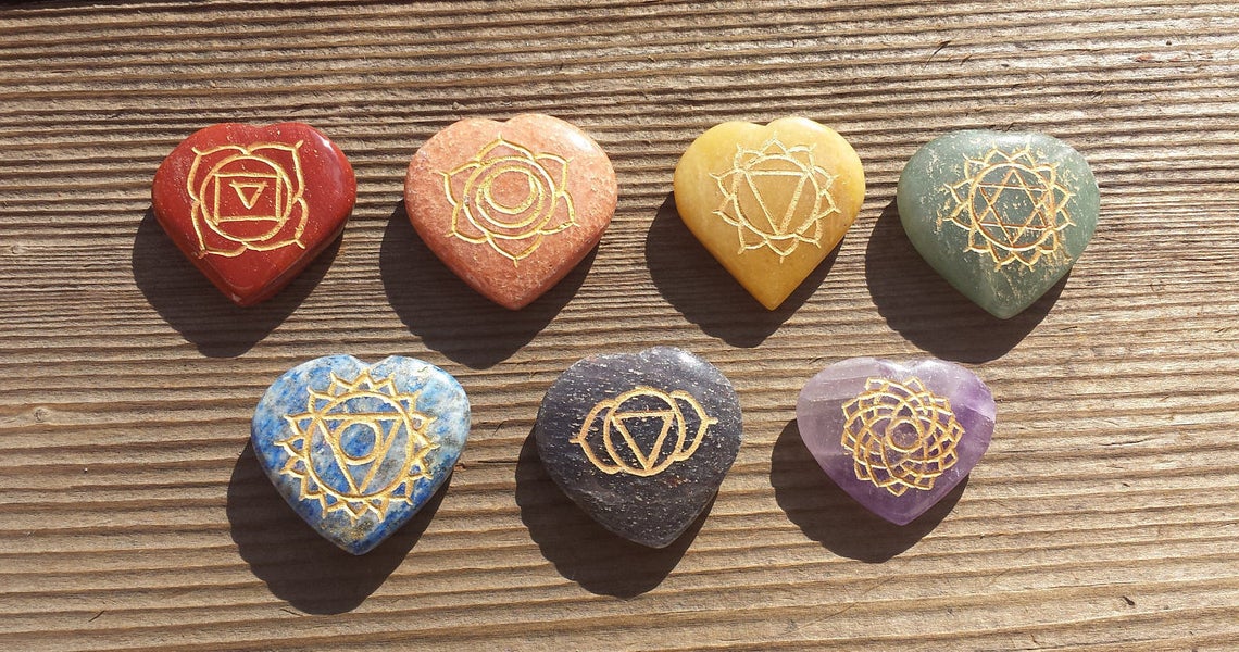 Healing Crystals - Wholesale Seven Chakra Heart Reiki Set