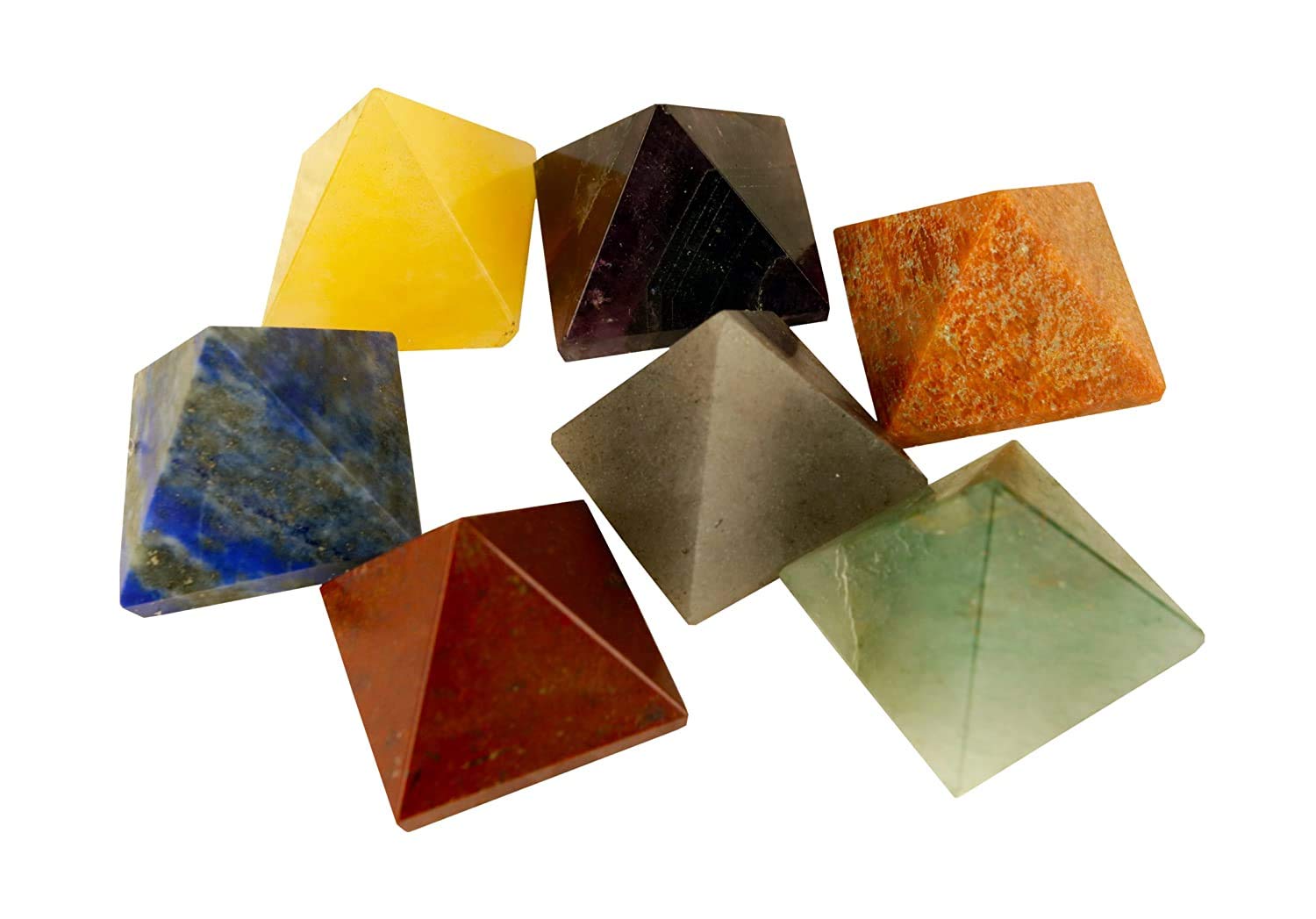 Healing Crystals - Wholesale Seven Chakra Pyramid Set 1 Inches