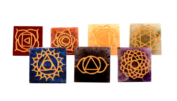 Seven Chakra Pyramid Symbol Set