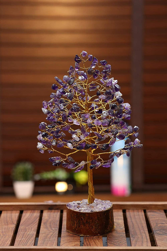 Healing Crystals - Wholesale Amethyst Golden Wire Tree | UK and USA