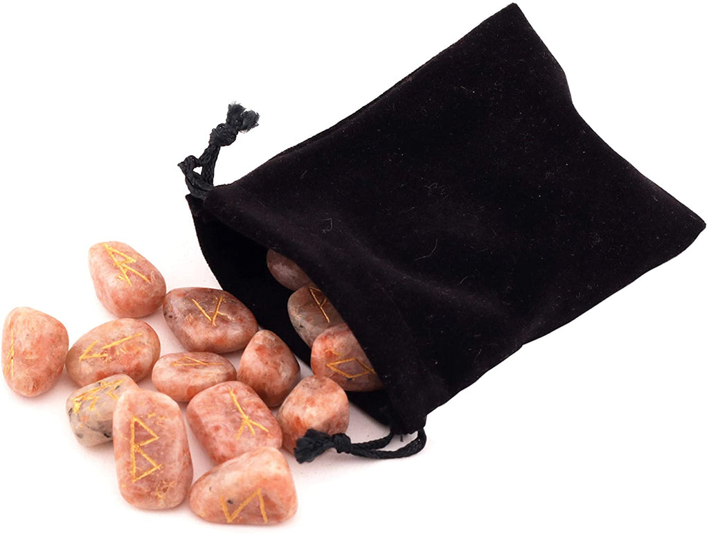 Healing Crystals - Sunstone Rune Stone Set | USA & UK