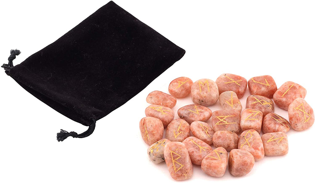 Healing Crystals - Sunstone Rune Stone Set | USA & UK