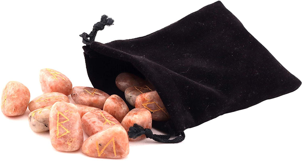 Healing Crystals - Sunstone Rune Stone Set | USA & UK