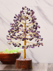 Healing Crystals - Wholesale Amethyst Golden Wire Tree | UK and USA