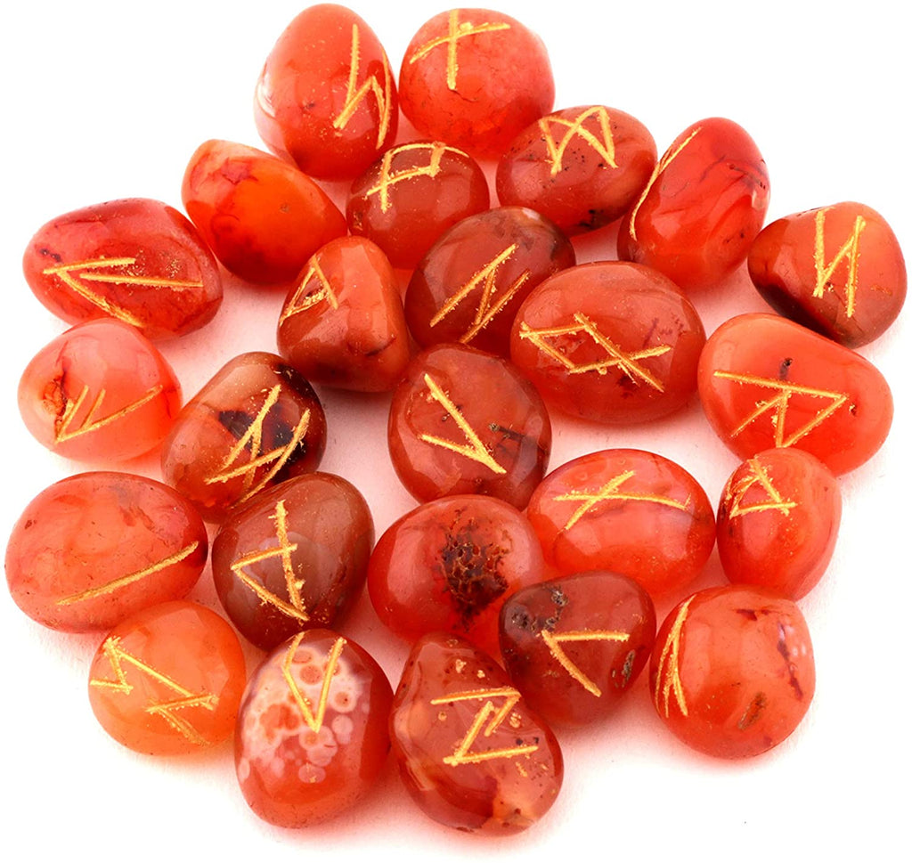 Healing Crystals - Carnelian Rune Stone Set