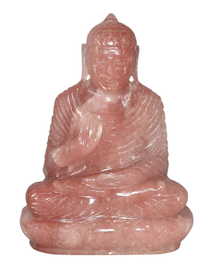 Rose Quartz Buddha Statue
