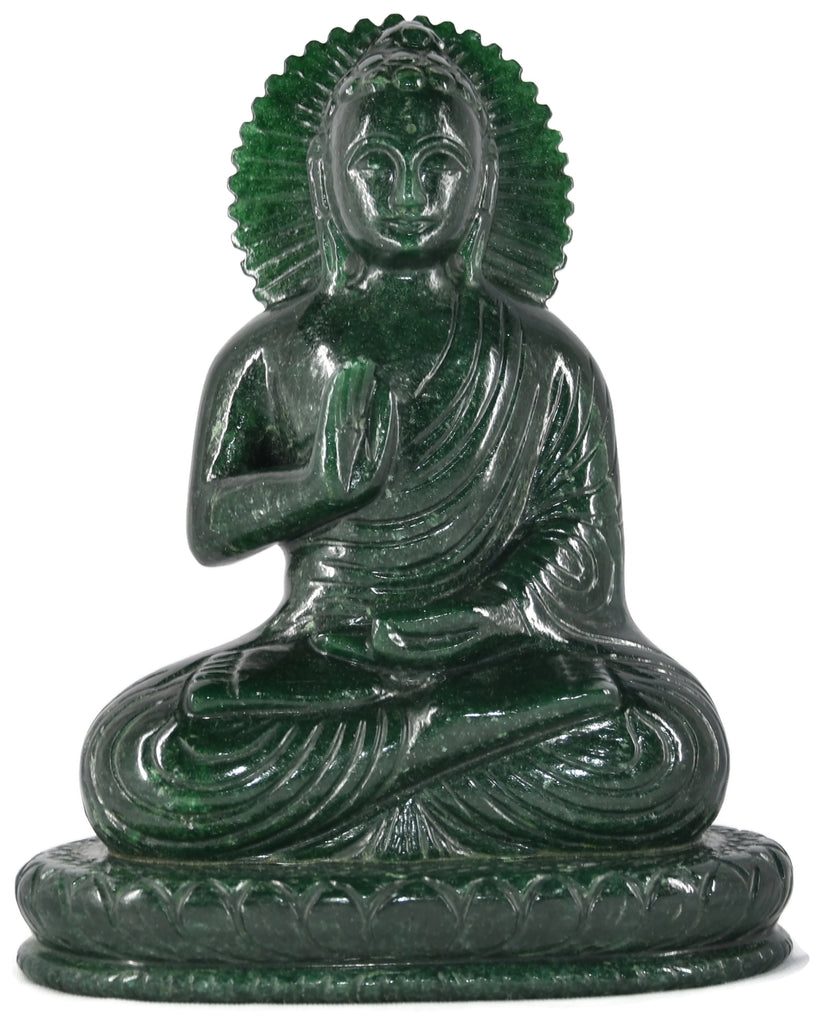 Green Aventurine Buddha Statue - Height - 7 Inches