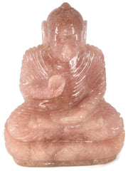 Rose Quartz Buddha Statue