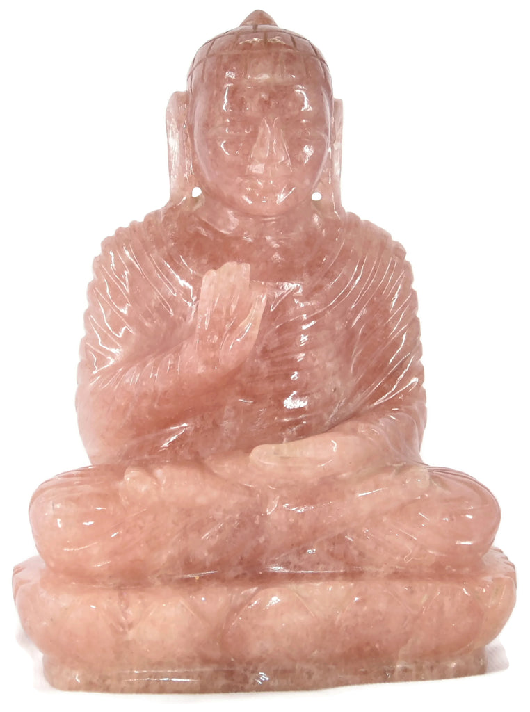 Rose Quartz Buddha Statue