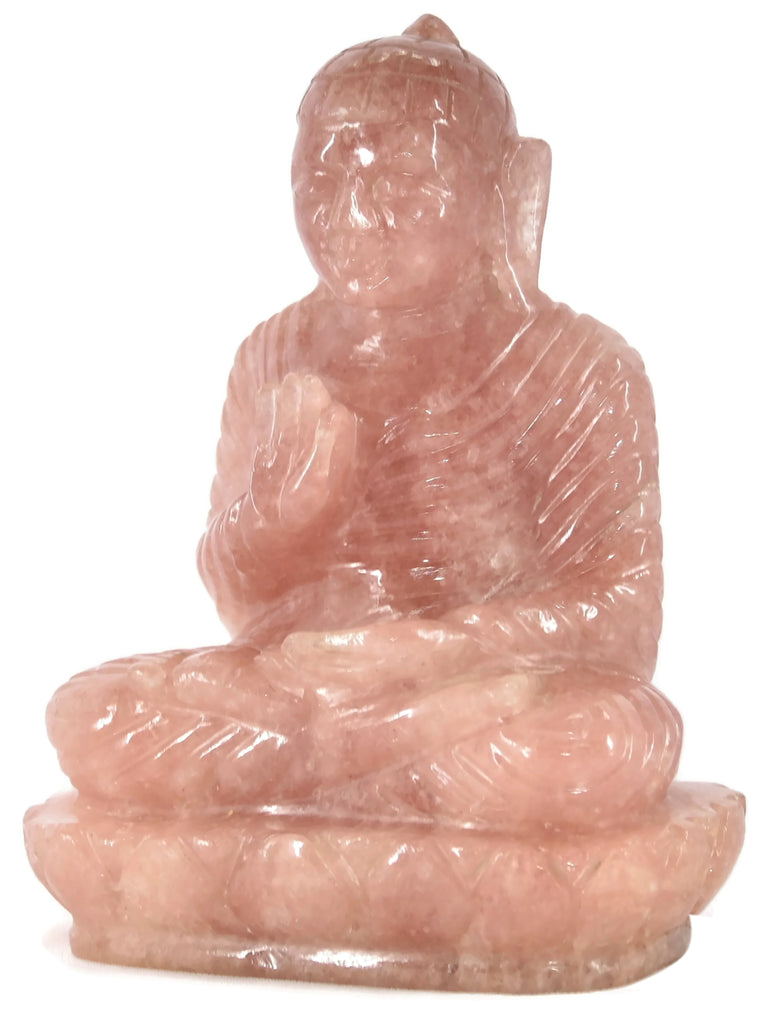 Rose Quartz Buddha Statue