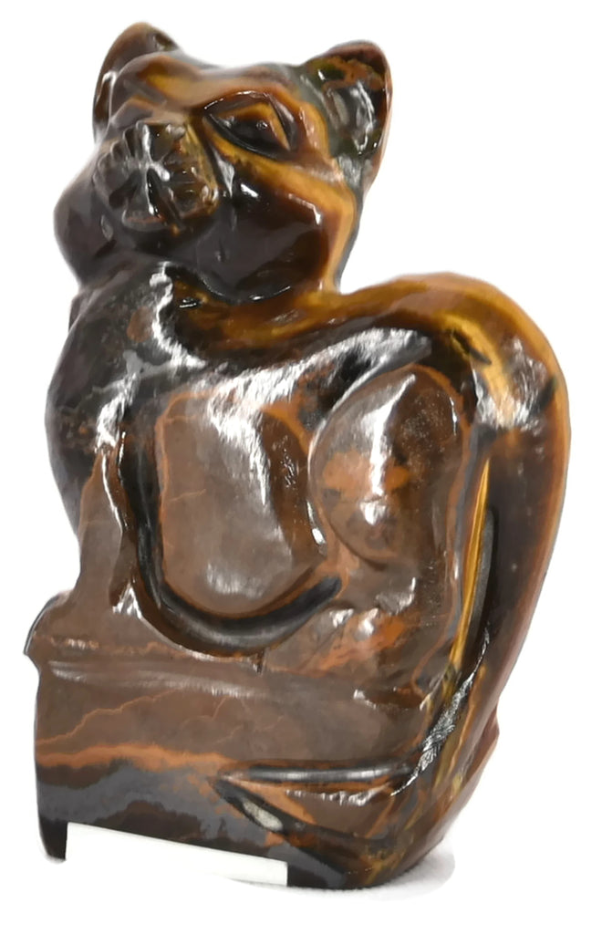 Tiger Eye Cat Figurine
